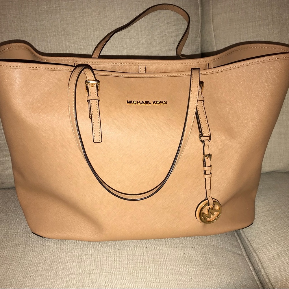Michael Kors tan tote bag